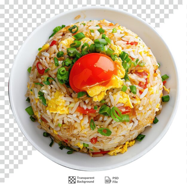 PSD fried rice with scrambled egg transparent background