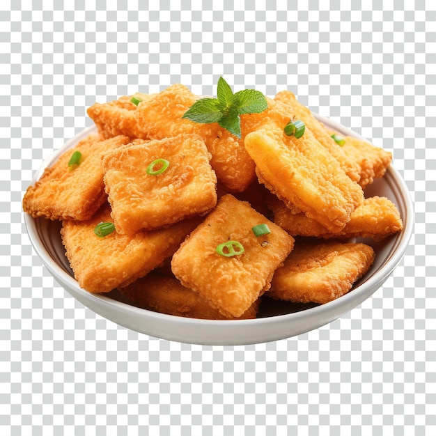 PSD fried tofu transparent background