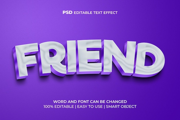 Friend text effect