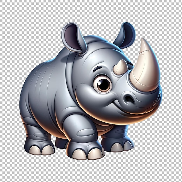 Friendly Cartoon Rhino Rhino Clipart