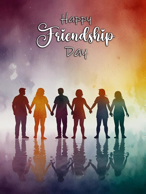 PSD friendship day background with editable file