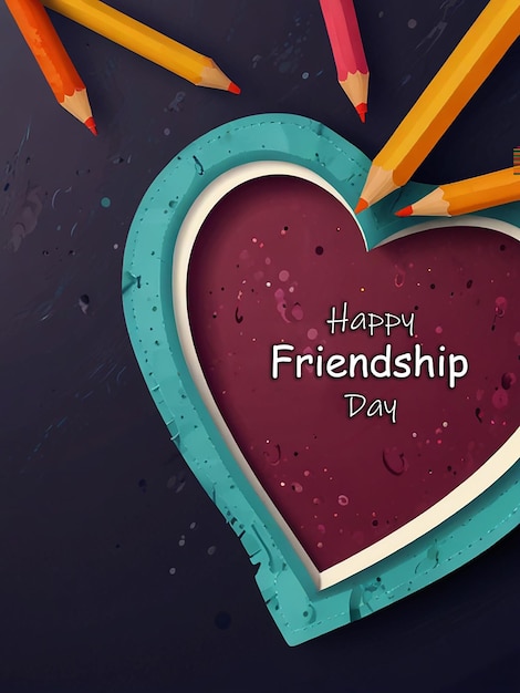 PSD friendship day background with editable file