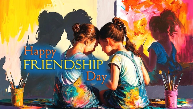 PSD friendship day beautiful design backgrounds