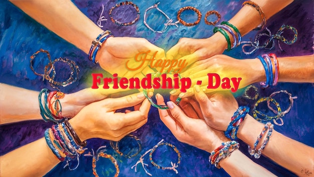 PSD friendship day beautiful design backgrounds