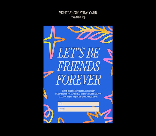 PSD friendship day celebration template