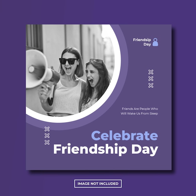 Friendship day instagram post social media template