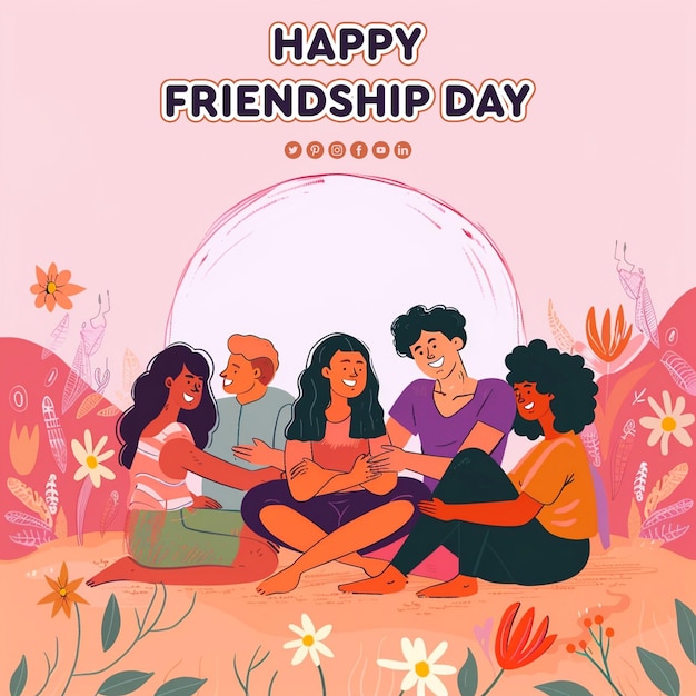 Friendship day Social Media Post Banner Poster Flyer Template