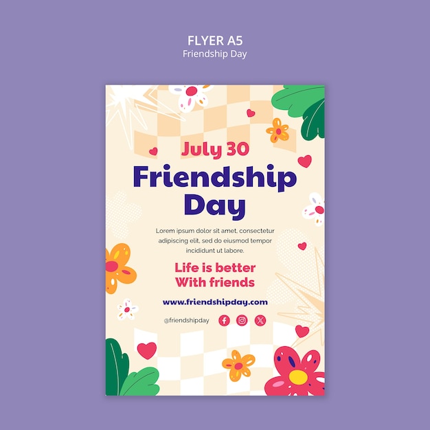 PSD friendship day template design