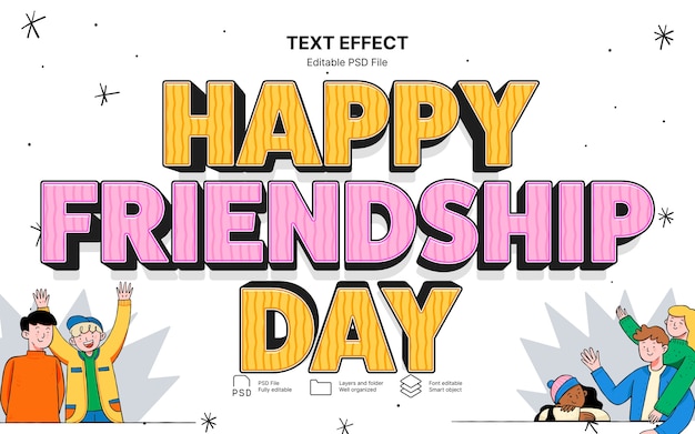 Friendship day text effect