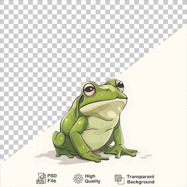 PSD frog illustration with fun cartoon aesthetic