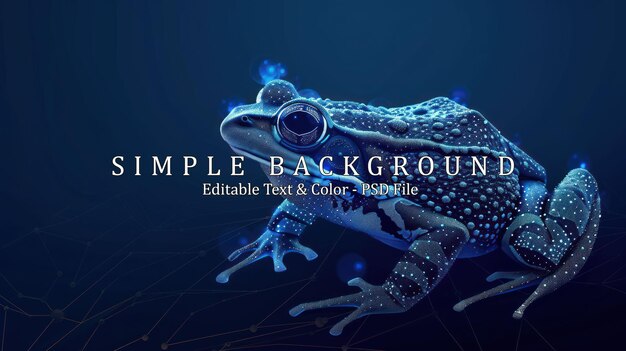 Frog low poly design Amphibian animal abstract geometric image Toad wireframe mesh polygonal AI generated