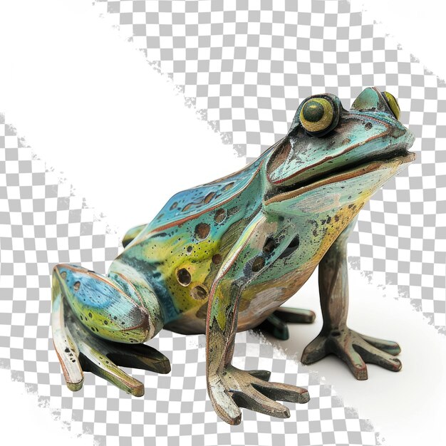 PSD a frog that is on a white background with a blue spot