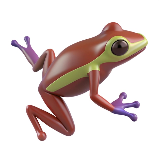 PSD a frog that is on a white background