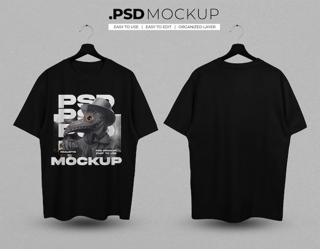 Front Back Oversized TShirt Mockup