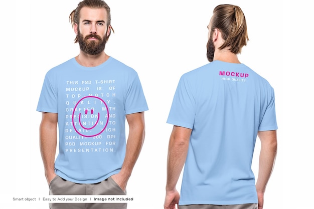 PSD front back t shirt mockup psd