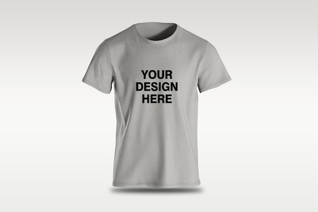 Front side t-shirt mockup design isolated