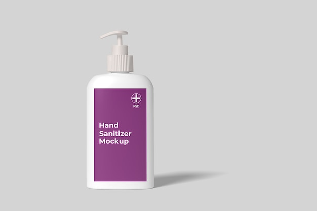 Front View Angle of Hand Sanitizer Mockup