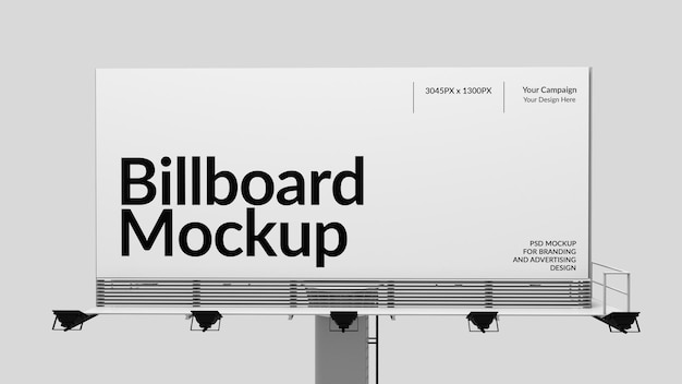 Front view billboard mockup