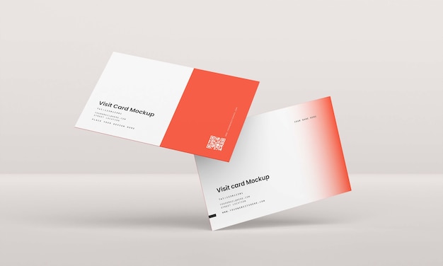 Front view of business card mock-up