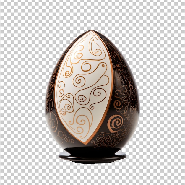 front view choco egg gracefully designed on the white desk