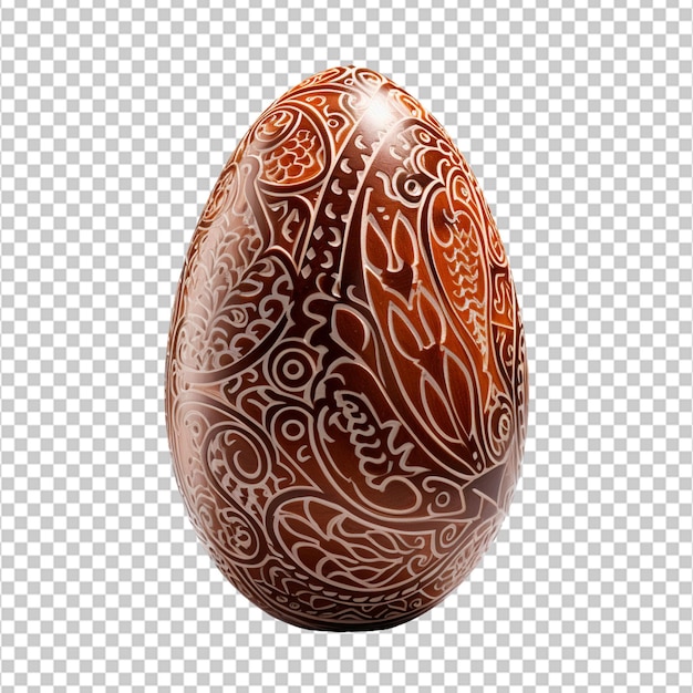 front view choco egg gracefully designed on the white desk