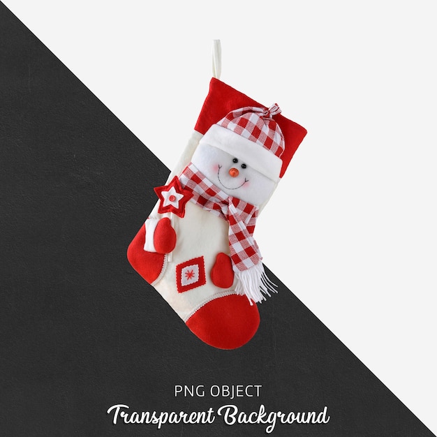 Front view of Christmas stocking isolated