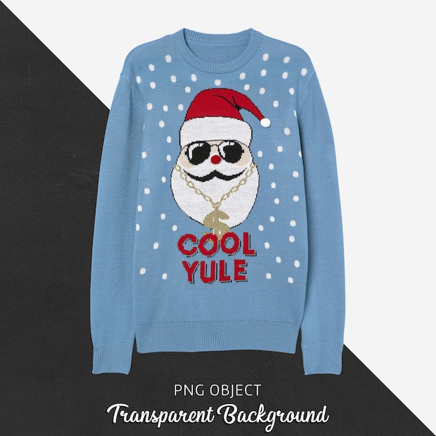 PSD front view of christmas sweater mockup