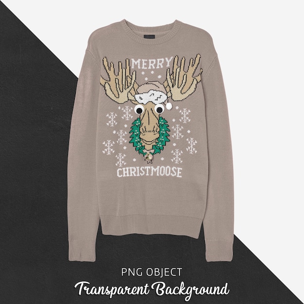 Front view of Christmas sweater mockup