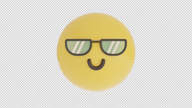 front view cool emoji png