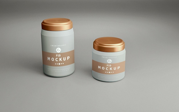 Front view on cosmetic product mockup