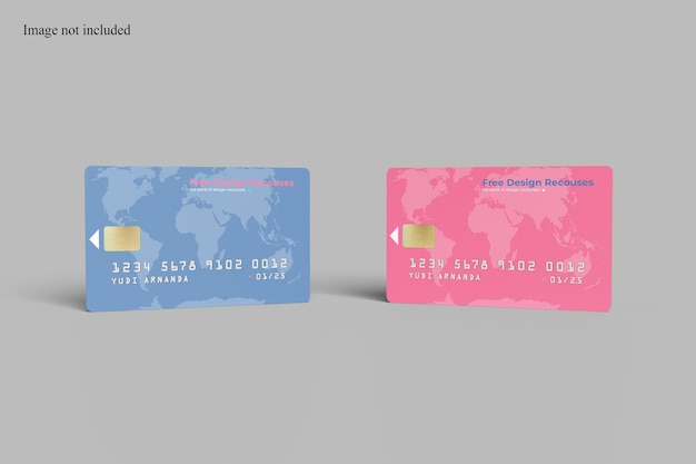 PSD front view credit card mockup