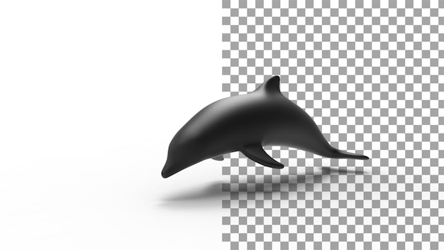 Front view of dolphin 3d render