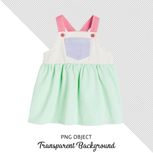 Front view of isolated colorful kids dress