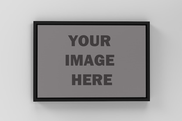 Front view Landscape canvas wall art mockup on wall