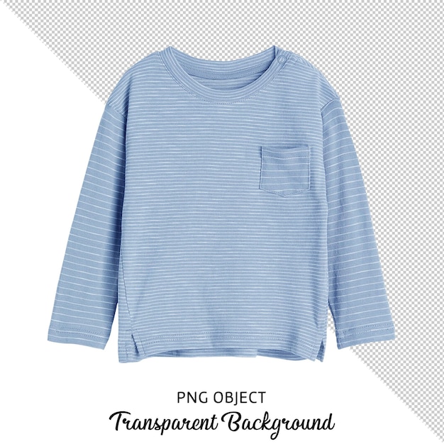 Front view of long sleeve striped children tshirt mockup