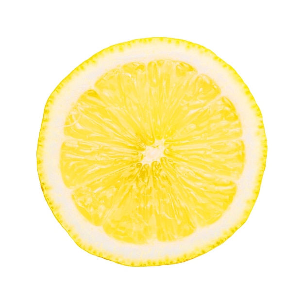 PSD front view of a sliced lemon without background