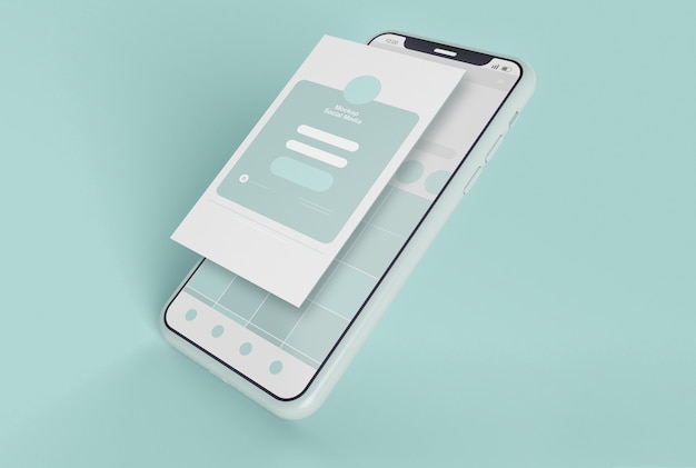 Front View of smartphone Mockup