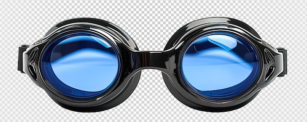 front view of swimming goggles isolated on transparent background generative ai