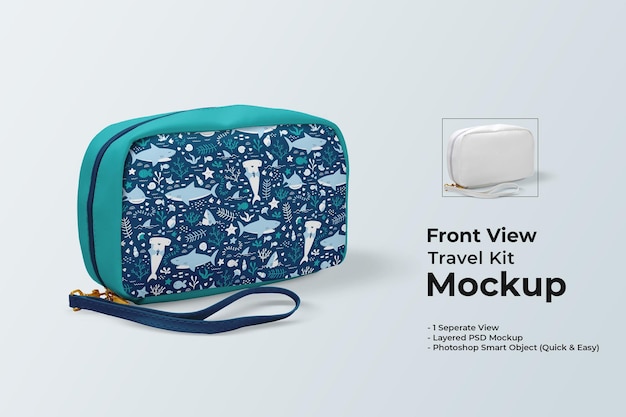 Front view travel kit mockup