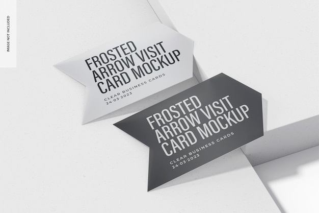 Frosted Arrow Visit Cards Mockup