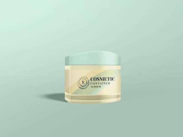 Frosted Glass Cosmetic Container Branding Mockup