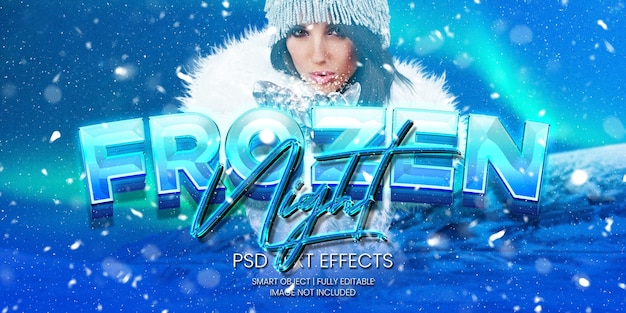 FROZEN NIGHT TEXT EFFECT