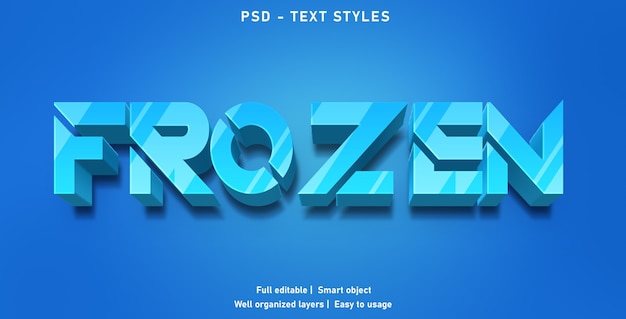 Frozen text effects style template