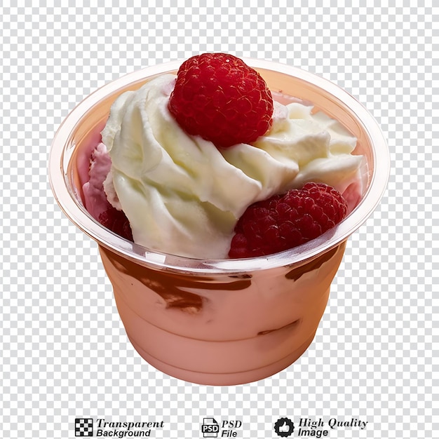 PSD frozen yogurt isolated on transparent background