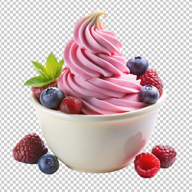 PSD frozen yogurt transparent background