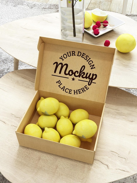 fruit box mockup design