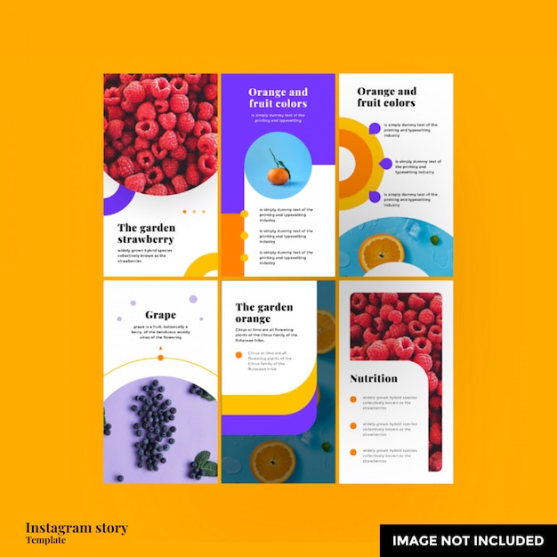 fruit instagram story template