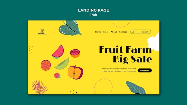 Fruit landing page