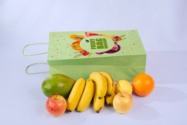 Fruit packaging mockup design