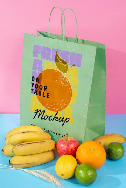 Fruit packaging mockup design